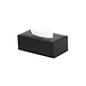 M & T  Tissue box  houder zwart PU  luxe leder