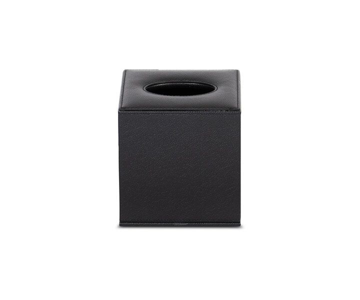 M&T Tissue box  houder zwart PU  luxe leder