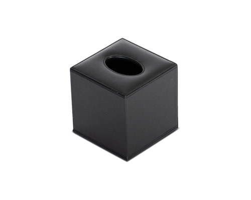 M&T Tissue box black luxerious black PU leather