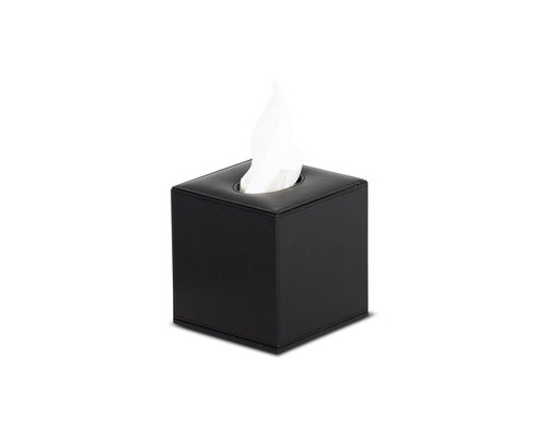 M&T Tissue box black luxerious black PU leather