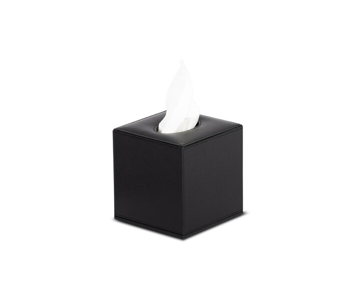 M&T Tissue box black luxerious black PU leather