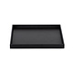 M & T  Plateau rectangulaire 42 x 21 x 3 cm en simili cuir noir de luxe