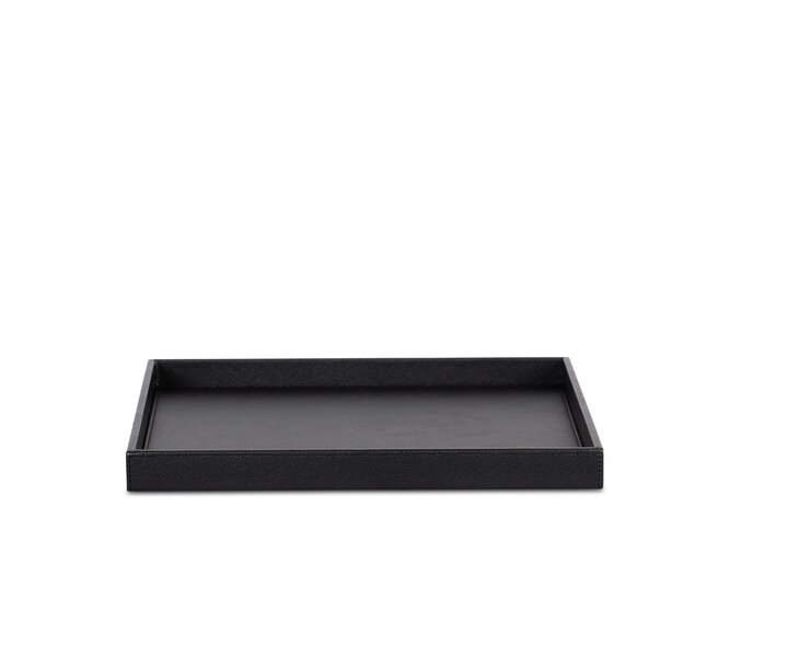 M&T Tray rectangular 42 x 21 x 3 cm black luxerious black PU leather