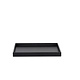 M & T  Plateau rectangulaire 42 x 21 x 3 cm en simili cuir noir de luxe