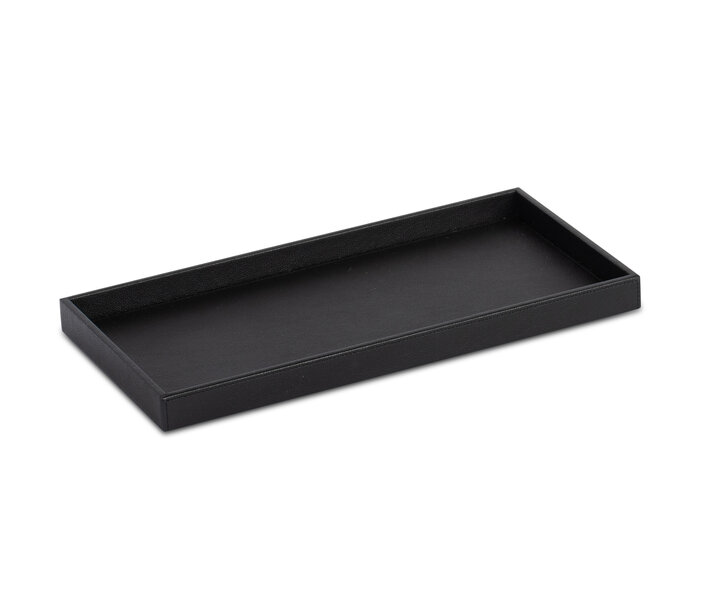 M&T Tray rectangular 42 x 21 x 3 cm black luxerious black PU leather