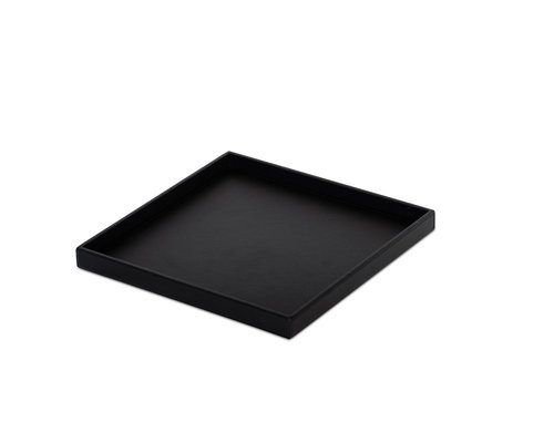 M&T Tray square  35 x 35 x 3 cm black luxerious black PU leather