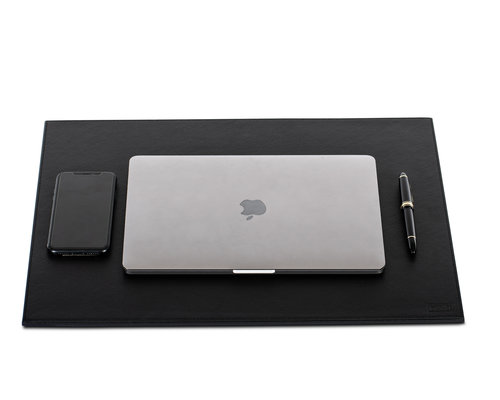M & T  Desk blotter 50 x 38 x 0,9 cm black luxerious black PU leather