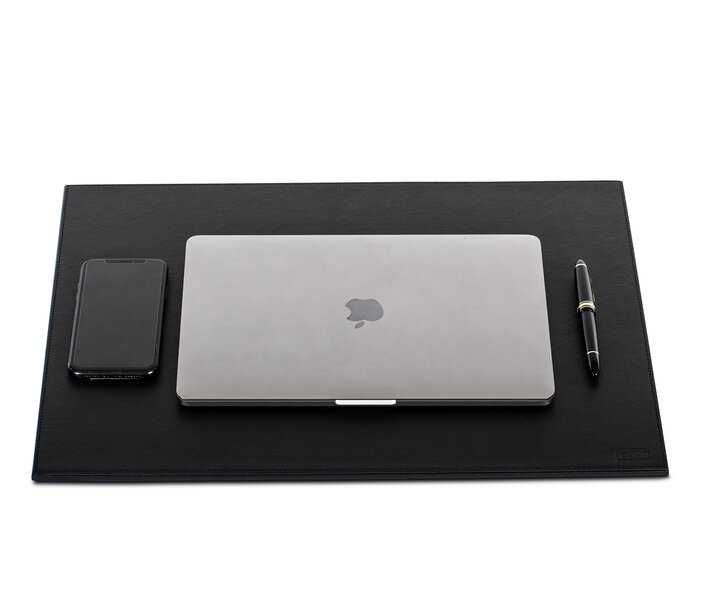 M&T Bureelonderlegger 50 x 38 x 0,9 cm zwart PU  luxe leder