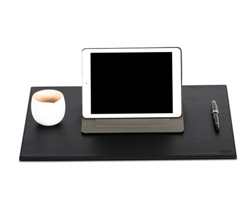 M & T  Desk blotter 50 x 38 x 0,9 cm black luxerious black PU leather