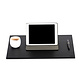 M & T  Desk blotter 50 x 38 x 0,9 cm black luxerious black PU leather