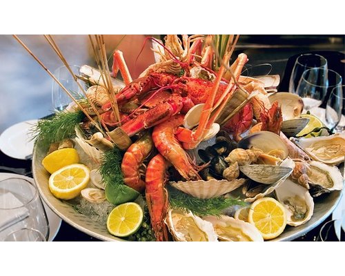 MAUVIEL  Plateau de fruits de mer 40 cm avec grille en aluminium de forte épaisseur