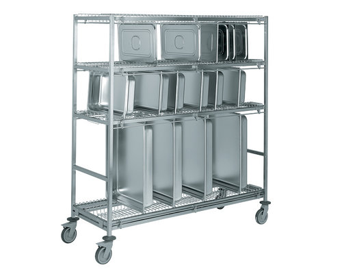 M & T  Trolley for transport and storage of gastronorm containers large size