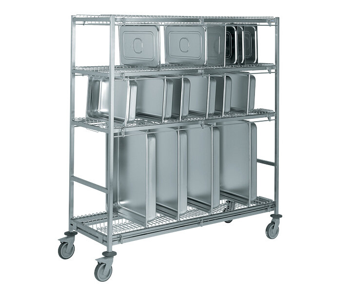 M&T Chariot pour le transport et le stockage de conteneurs gastronorme