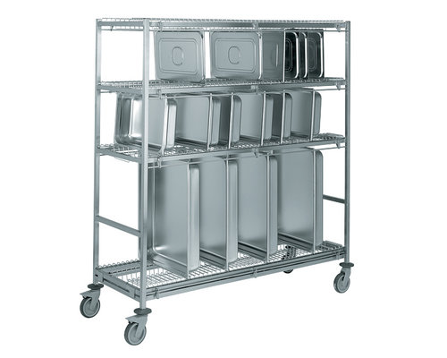M & T  Trolley for transport and storage of gastronorm containers medium size