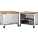 M&T Mobile bread making work station with wooden top 80 x 60 x h 90 cm