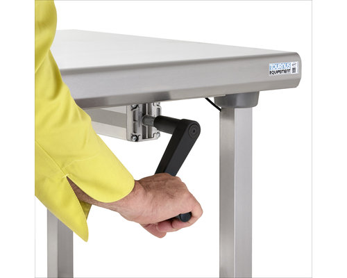 TOURNUS  Working table " Ergonomix "  adjustable in height  with upstand