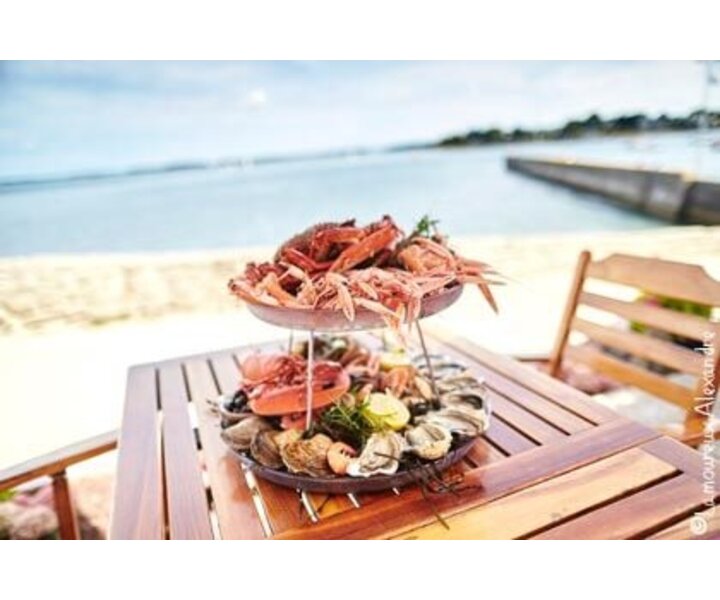 MAUVIEL  Plateau de fruits de mer 40 cm avec grille en aluminium de forte épaisseur