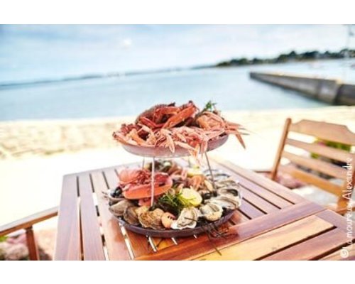 MAUVIEL  Plateau de fruits de mer 36 cm avec grille en aluminium de forte épaisseur