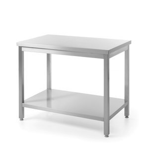 M & T  Working table stainless steel 160 x 60 x h 85 cm  heavy duty finish