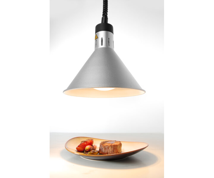 M&T Rise & fall heating lamp conical silver color aluminium