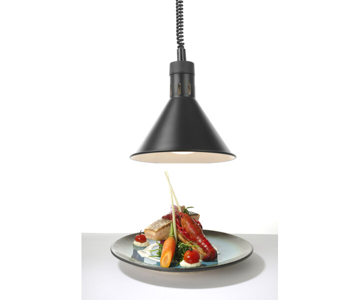 M&T Lampe  chauffante conique règlable couleur noire aluminium