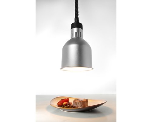 M&T Lampe  chauffante cylindrique règlable couleur argent  aluminium