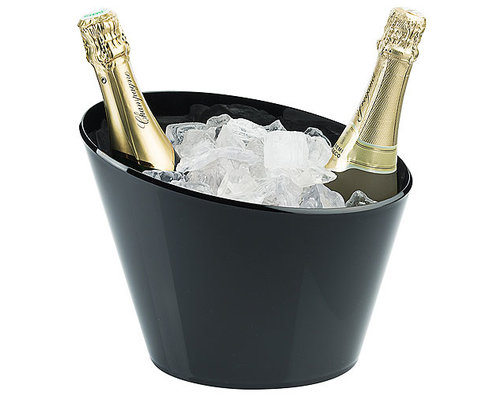 M & T  Wine - & champagne cooler for 2 bottles black acrylic