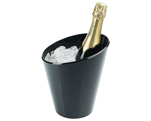 M & T  Wine - & champagne cooler for 1 bottle black acrylic