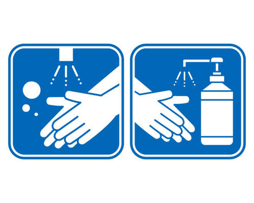 M & T  Hand disinfection station with an automatic infra-red sensor counter model