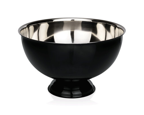 M&T Punch bowl - Champagne & wine cooler black lacquered stainless steel 10 liter