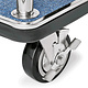M & T  Bird cage luggage trolley stainless steel with blue carpet