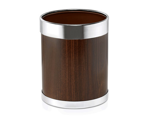 M & T  Bin for rooms round Ø 22 cm wooden look