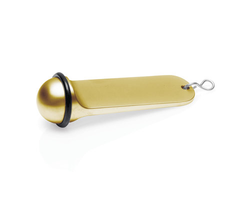 M & T  Porte- clés de chambre d'hotel couleur or avec anneau caoutchouc