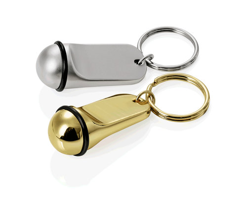 M & T  Hotel room key ring silver color with rubber ring