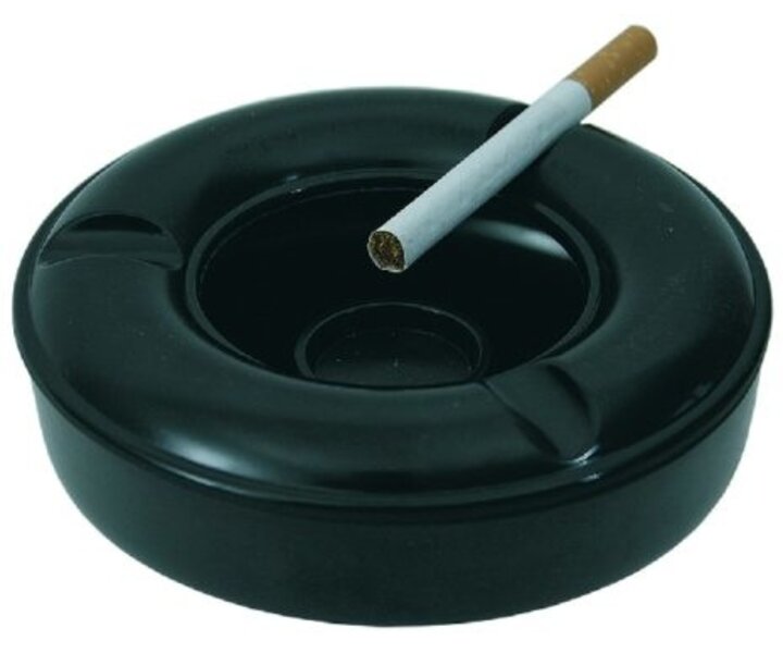 M&T Windproof ashtray black melamine 12,5 cm