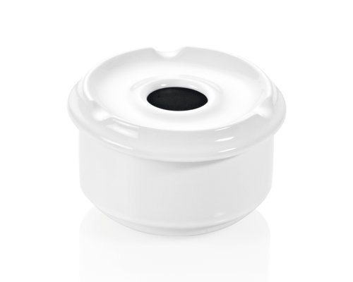 M & T  Windproof ashtray white porcelain 10 cm