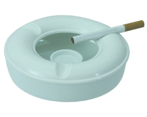 M&T Windproof ashtray white melamine 12,5 cm