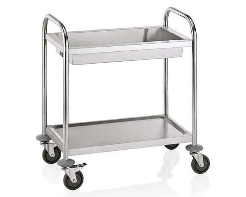 M & T  Clearing trolley with 1 deep shelve