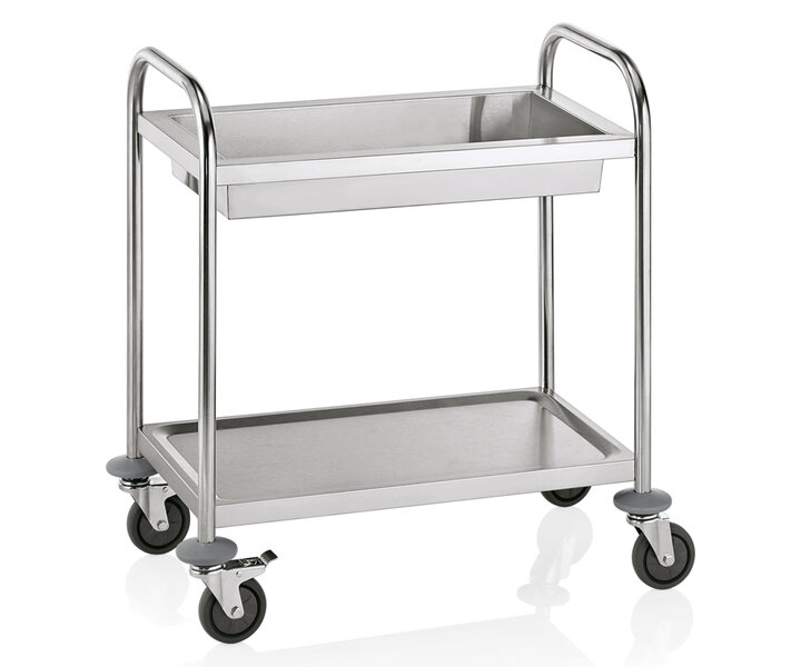 M&T Clearing trolley with 1 deep shelve