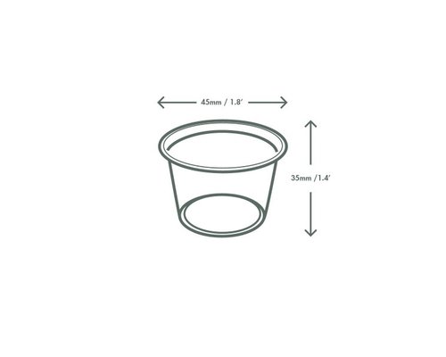 VEGWARE  Pot à sauce individuel 28 ml en PLA compostable