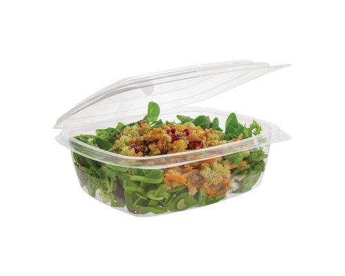 VEGWARE  Deli container with hinged-lid transparant compostable PLA