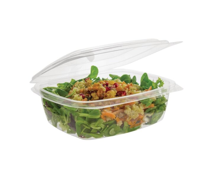VEGWARE  Deli container with hinged-lid transparant compostable PLA