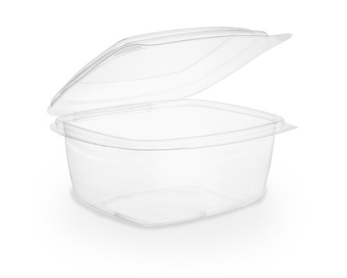 VEGWARE  Voedseldoos met charnierdeksel transparante composteerbare kunststof PLA