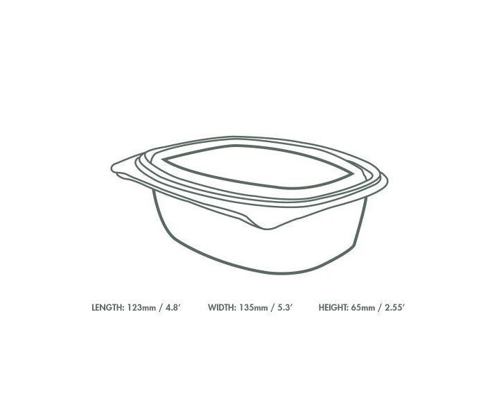 VEGWARE  Barquette à charnière en PLA compostable