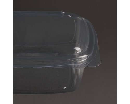 VEGWARE  Deli container with hinged-lid transparant compostable PLA