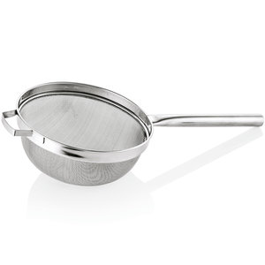 M & T  Strainer 36 cm heavy duty stainless steel with hollow handle