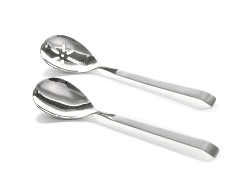 M & T  Chafing dish -serving spoon s/s length 32 cm slotted , with hook