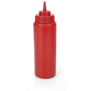 M & T  Squeeze bottle red PE set of 6 pieces, content 95 cl