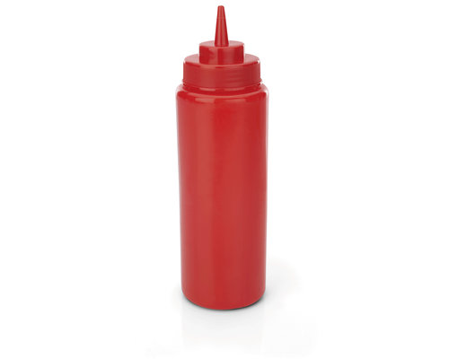 M & T  Squeeze bottle red PE set of 6 pieces, content 95 cl