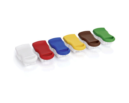 M&T Brushes 15 cm HACCP for cleaning cutting boards, set of 6 stuks / 6 colors
